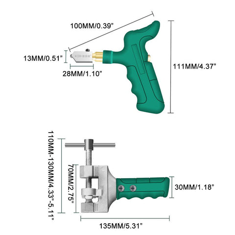 Cortador de Azulejos Manual Profesional, Cortador de Vidrio de Diamante de 2-20 mm para Cortar Azulejos, Kit de Herramientas de Cortador de Vidrio para Azulejos de Vidrio