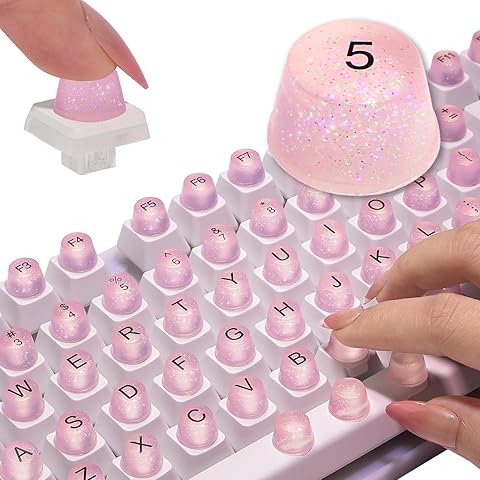 Funda de teclado para uñas largas, protector de teclado elevado de silicona para arte de uñas, escritura cómoda para uñas largas