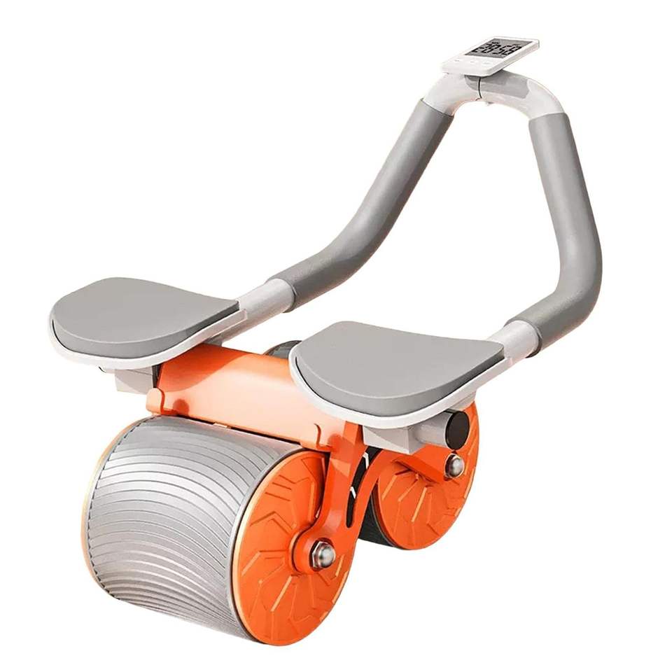 Nuevo Rodillo Abdominal de Rebote Automático 2025 con Soporte para Codos para Mujeres y Hombres Incluye Alfombrilla para Rodillas y Temporizador