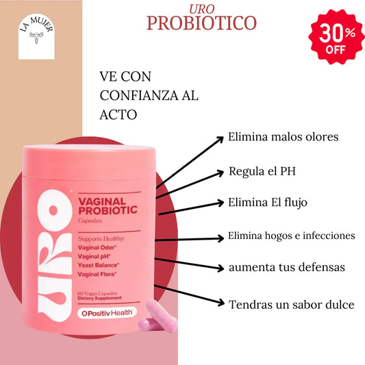 URO PREMIUM VAGINAL PROBIOTICS - PARA LA SALUD VAGINAL
