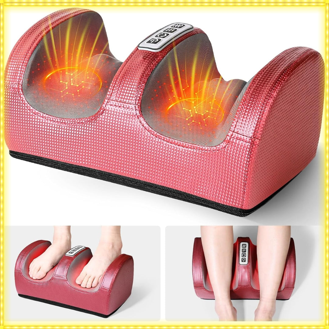 Nuevo Dispositivo de Relajación 2025, Masajeador de Pies Eléctrico Shiatsu con Calor para Spa de Pies, Máquina de Masaje para Pies y Piernas