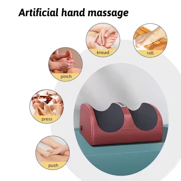 Nuevo Dispositivo de Relajación 2025, Masajeador de Pies Eléctrico Shiatsu con Calor para Spa de Pies, Máquina de Masaje para Pies y Piernas