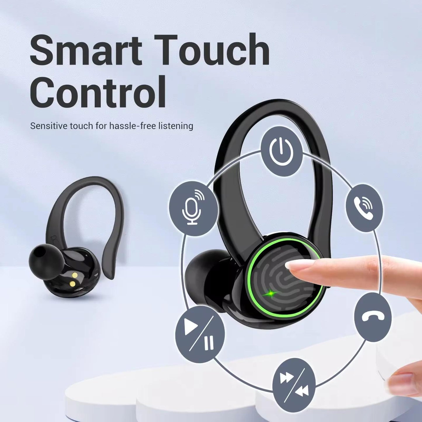 EARBUDS V5 CON CLIP SUJETADOR IDEAL PARA HACER DEPORTEEN ESPECIAL CORRER Y EL GYM