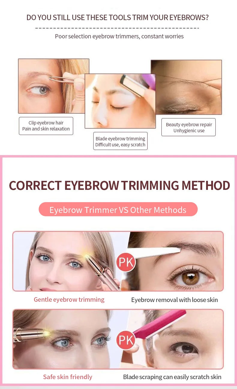 La mejor mini depiladora eléctrica para mujer, depiladora indolora para cejas y vello Facial para mujeres, recortadora de vello nasal para uso en el automóvil