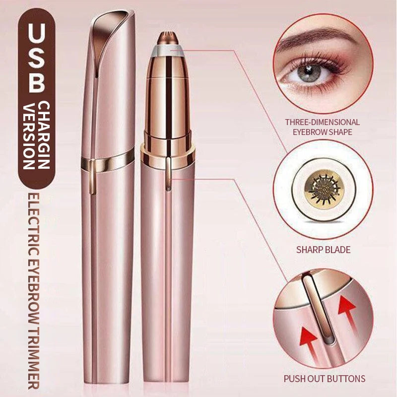 La mejor mini depiladora eléctrica para mujer, depiladora indolora para cejas y vello Facial para mujeres, recortadora de vello nasal para uso en el automóvil