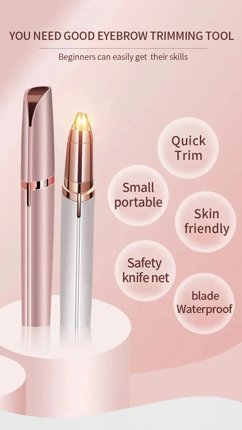 La mejor mini depiladora eléctrica para mujer, depiladora indolora para cejas y vello Facial para mujeres, recortadora de vello nasal para uso en el automóvil