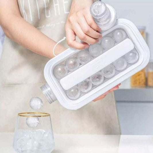 Botella Hielera Portátil 2 en 1 Molde para hacer Hielo en Cubos